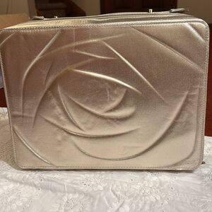 2/$30 Lancôme 2023 Gold Makeup Cosmetic Travel Case Storage Travel Luggage